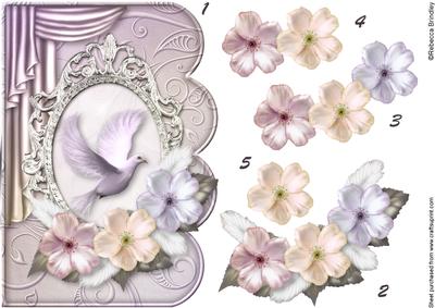 Flight of Fantasy 2 Scalloped Edge Card Decoupage