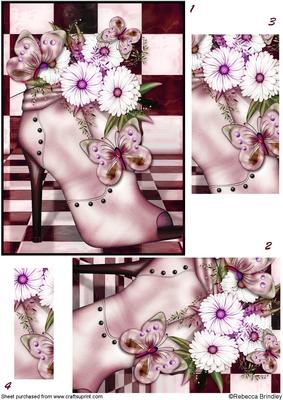 Pink Flowerheads Over Heel Pyramid