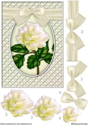A Delicate Yellow Rose Decoupage