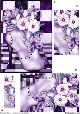 Lavender Flowerheads Over Heel Pyramid