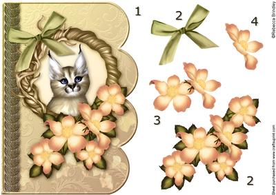 In t Net Lynx Scalloped Edge Card Decoupage