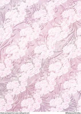 Pink Opalescent Bouquet Backing Paper 2