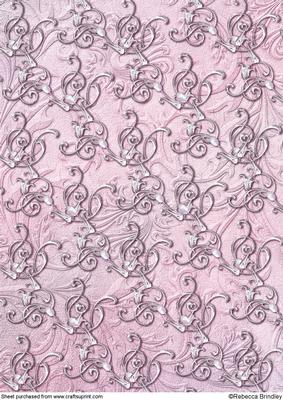 Pink Opalescent Bouquet Backing Paper 1