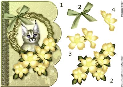 In t Net Lynx 2 Scalloped Edge Card Decoupage
