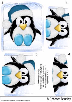 The Little Blue Christmas Penguin Pyramid