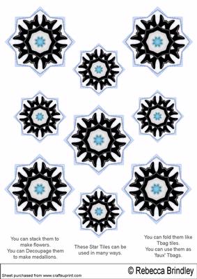 The Little Blue Christmas Penguin Star Tiles