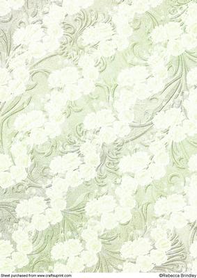Lime Opalescent Bouquet Backing Paper 2