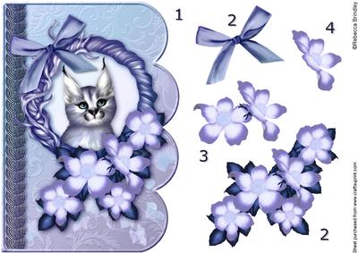 In t Net Lynx 4 Scalloped Edge Card Decoupage