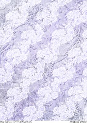 Lavender Opalescent Bouquet Backing Paper 2