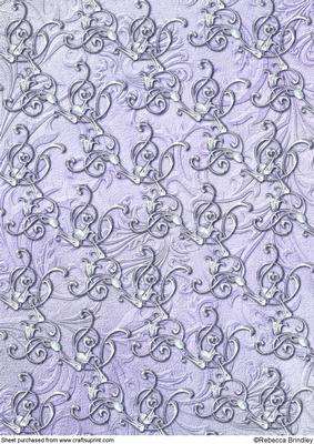 Lavender Opalescent Bouquet Backing Paper 1