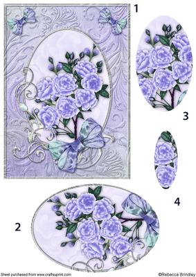 Lavender Opalescent Bouquet Pyramid