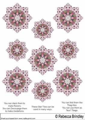 Peony Bouquet Star Tiles