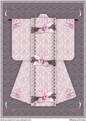 A4 Opulent Orchid Kimono Card in Pink