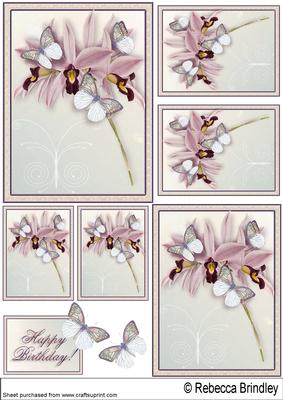 Butterflies and Orchids Toppers