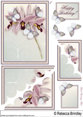 Butterflies and Orchids Wavey Corner Stacker