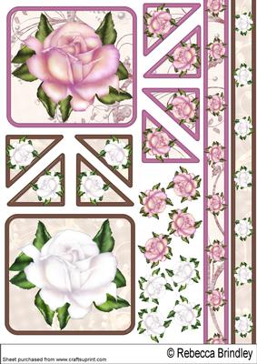 Pink and White Rose Toppers
