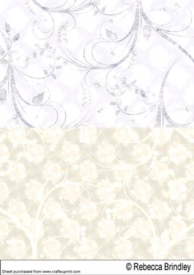 Blue and Gold Rose Toppers Backing Sheet