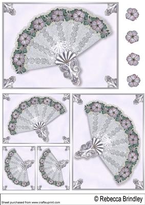 Baroque Fan in Lavender Toppers