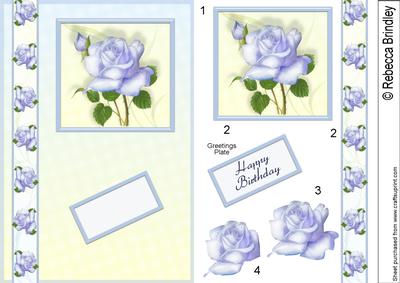 Everyday Roses Quick Card in Blue