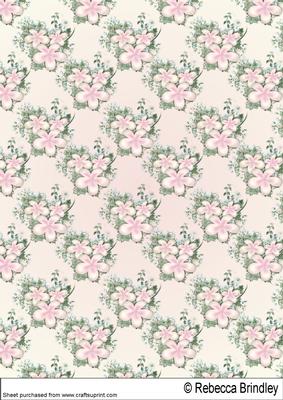 Floral Visage in Blush - Backing Sheet
