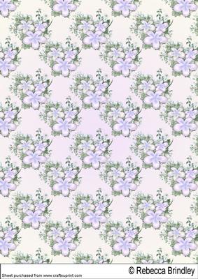 Floral Visage in Lilac - Backing Sheet