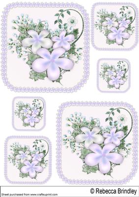 Floral Visage in Lilac - Toppers