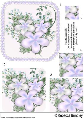 Floral Visage in Lilac - Pyramid