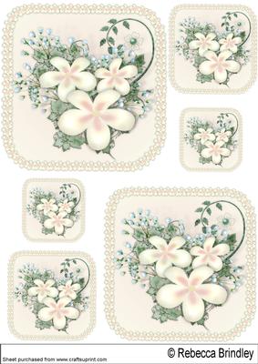 Floral Visage in Cream - Toppers