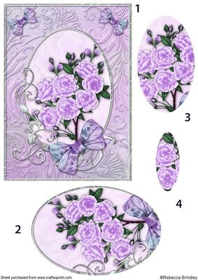 Purple Opalescent Bouquet Pyramid