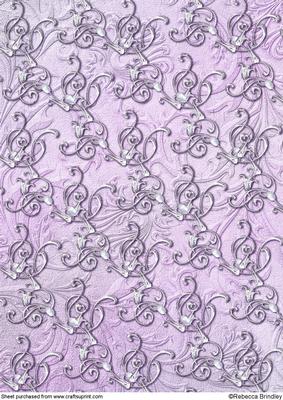 Purple Opalescent Bouquet Backing Paper 1