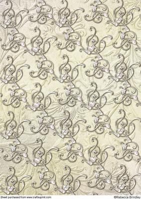 Yellow Opalescent Bouquet Backing Paper 1