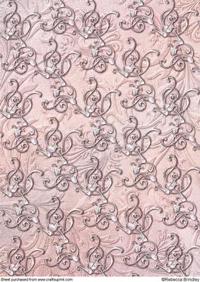 Blush Opalescent Bouquet Backing Paper 1