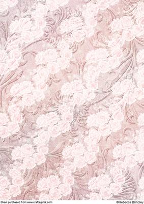 Blush Opalescent Bouquet Backing Paper 2