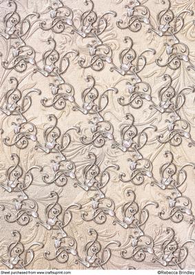 Peach Opalescent Bouquet Backing Paper 1