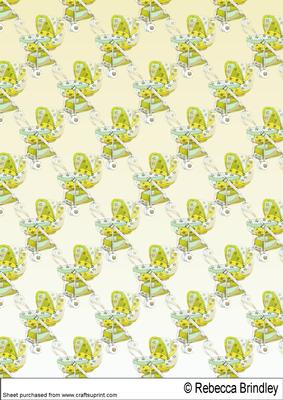 Baby Buggy New Baby Backing Paper