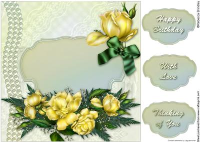 Sweet Titanite Roses 8x8 Card Front
