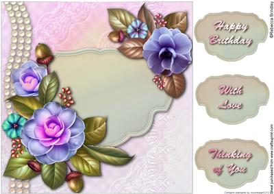 Classy Autumn Camellia 8x8 Card Front