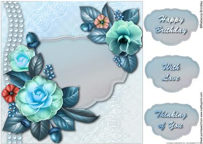 Classy Winter Camellia 8x8 Card Front