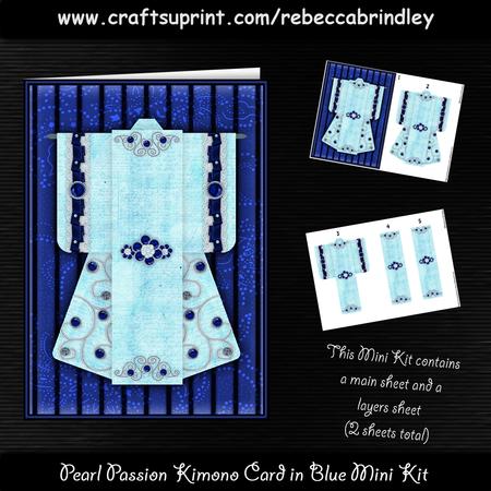 Pearl Passion Kimono Card in Blue Mini Kit