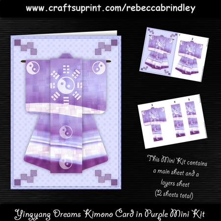 Yingyang Dreams Kimono Card in Purple Mini Kit
