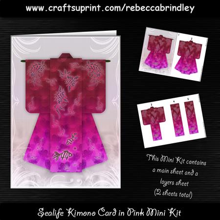 Sealife Kimono Card in Pink Mini Kit