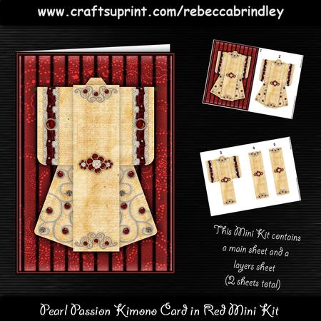 Pearl Passion Kimono Card in Red Mini Kit