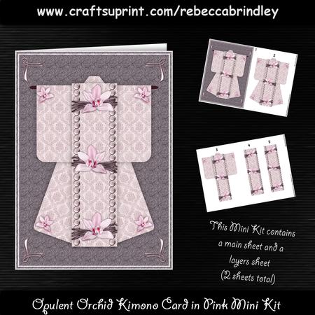 Opulent Orchid Kimono Card in Pink Mini Kit