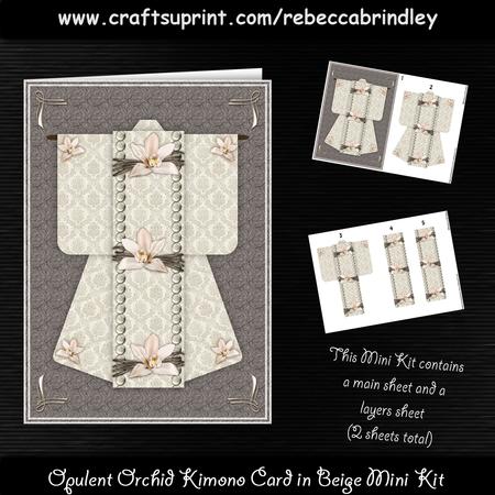 Opulent Orchid Kimono Card in Beige Mini Kit