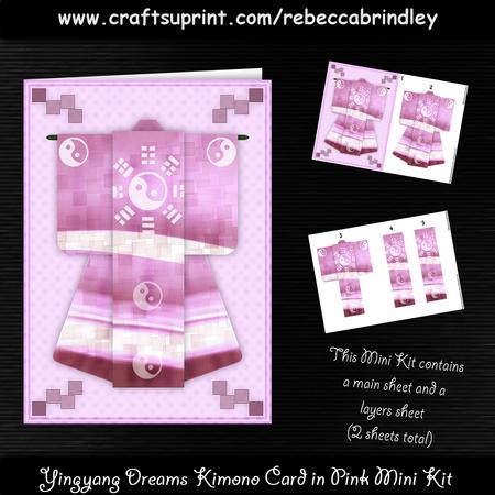 Yingyang Dreams Kimono Card in Pink Mini Kit