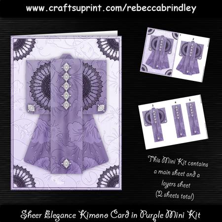 Sheer Elegance Kimono Card in Purple Mini Kit