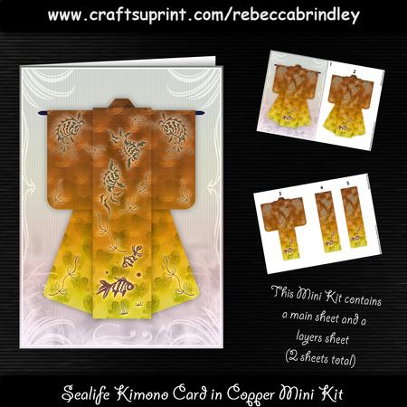 Sealife Kimono Card in Copper Mini Kit