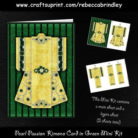 Pearl Passion Kimono Card in Green Mini Kit
