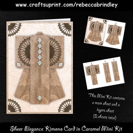 Sheer Elegance Kimono Card in Caramel Mini Kit