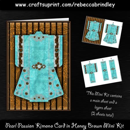 Pearl Passion Kimono Card in Honey Brown Mini Kit